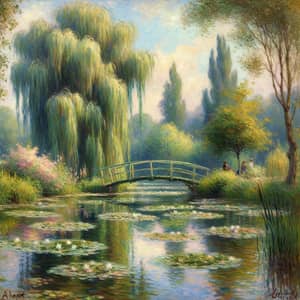 Tranquil Landscape Inspired by Monet's Impressionism