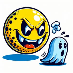 Intimidating Pacman vs Scared Ghost | Classic Video Game Scene