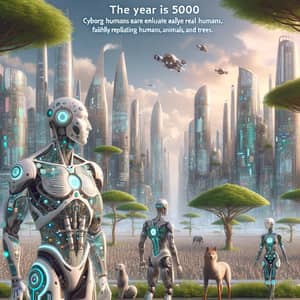 Cyborg Human City 5000: Advanced Cyborgs, Animals, Trees