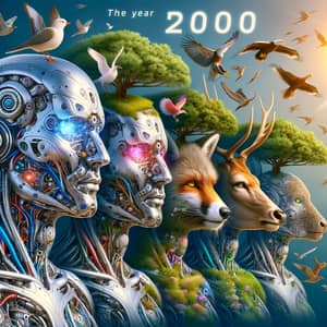 Cyborg Evolution: Modern Technology Blending with Nature