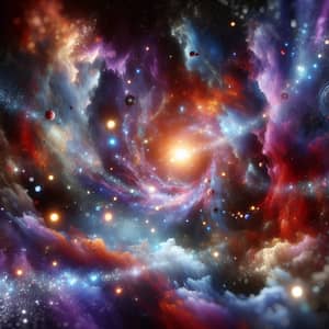 Vibrant Abstract Galaxy Art | Cosmic Dust & Celestial Bodies