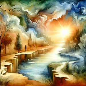 Emotional Watercolor End-of-Life Care Services - Surrealistic Art