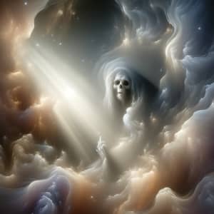 Ethereal Digital Painting: Vision of Death and Mystery