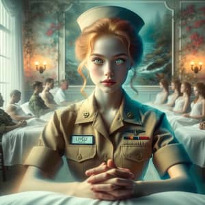 Captivating Female Hospital Corpsman 'LIVELY' in Ethereal Dreamscape