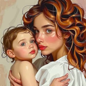 Surreal Mother's Embrace Art | Magical Bond | Mother's Day