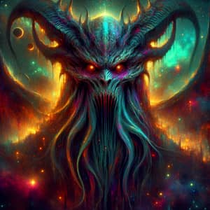 Fearsome Cthulhu: Lovecraftian Cosmic Horror Painting