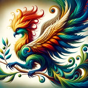 Mythical Phoenix Art: Vibrant Feathers & Femininity Symbol