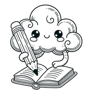 Whimsical Cloud Coloring Page for Children | Printable & Online Sharing