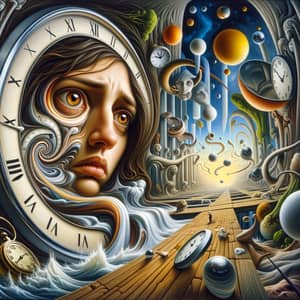 Surrealist Oil Painting | Melting Timepieces & Distorted Realities