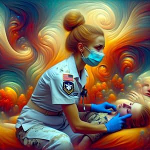 Surrealistic Art of Ethereal U.S Navy Hospital Corpsman