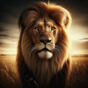 Majestic Lion Portrait - King of the African Savannah
