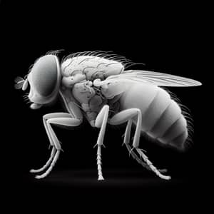 White Fly with Detailed Features - Stunning Image