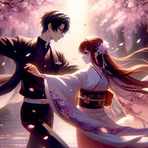 Graceful Anime Style Couple Dancing | Romantic Scene