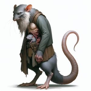 Intriguing Half Human Half Rat Creature - Mythical Being