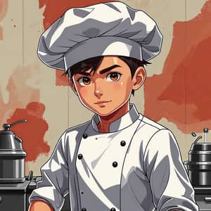 Anime Chef Boy | Cute Cartoon Character Cook