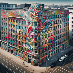 Colorful Graffiti Art Adorning Urban Building
