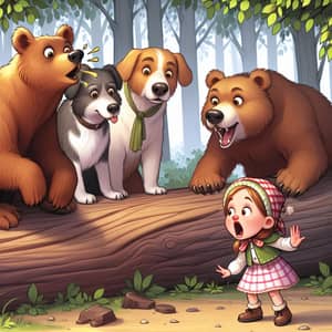Feisty Perrito Barks at Goldilocks and Three Bears