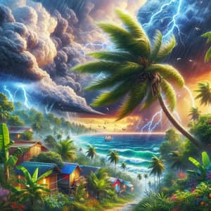 Tropical Monsoon Season: Energy, Storm Clouds, Lightning, Rain