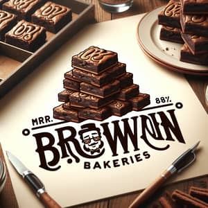 Mr. Brown - Delectable Brownies Logo for Irresistible Treats
