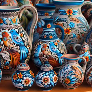 Gzhel Style Clay Products | Hand-Painted Pottery Art