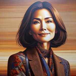 Asian Descent Lady in Contemporary Style Portrait