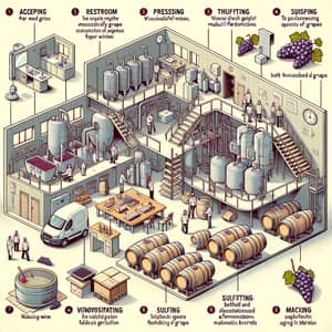 Detailed Winery Producing Red Wine | Wine Making Processes