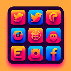 Modern Android App Icons for Twitter, Facebook & More