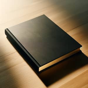 Sleek Black Cover Book with Golden Edges - Minimalistic Design