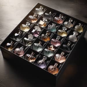 Elegant Perfume Gift Set with Rainbow Glass Flacons