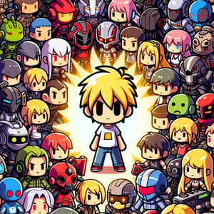 Diverse Computer Game Characters with a Blond Boy | Website
