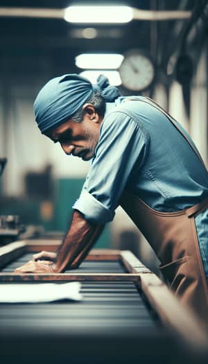 Dedicated South Asian Factory Worker Portrait