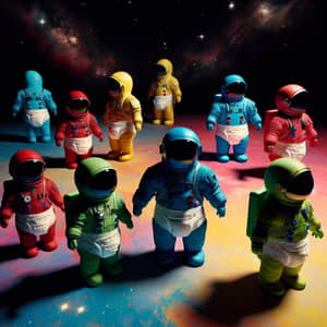 Colorful Space Suits with Designed Diapers for Interstellar Fashion