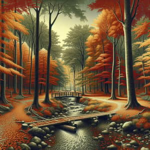 Autumn Forest Illustration in New Style