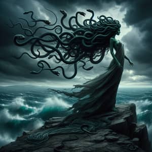 Medusa's Rise: Captivating Mythological Scene