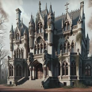 Gothic Mansion with Stone Gargoyles | Historical Architecture
