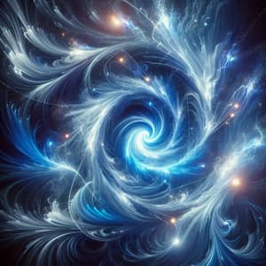 Vibrant Abstract Electricity - Potent Energy in Blue and White