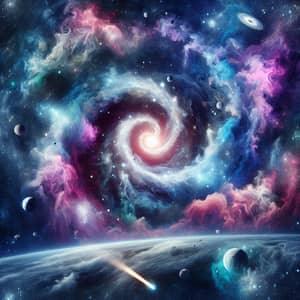 Abstract Universe: Swirling Galaxies, Twinkling Stars