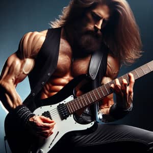 Rockstar Musician on Stage | Energetic Guitar Performance