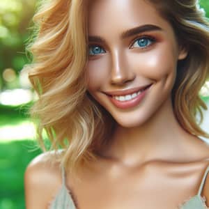 Young Woman with Blonde Hair | Vibrant Summer Portrait