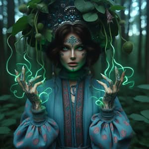 Witch in Kokoshnik: Embrace Mystical Magic