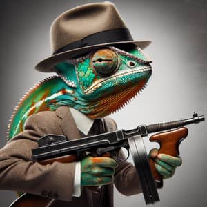 Chameleon Gangster | Unique Thompson Submachine Gun Pose