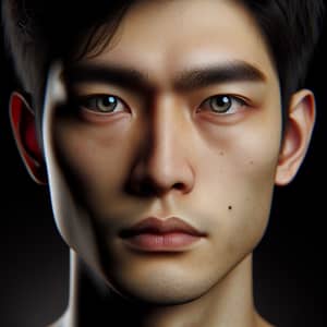 Realistic Portrait of Young Asian Man | Dramatic Lighting