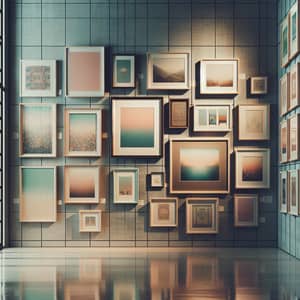 Artistic Gallery Wall | Peaceful Pastel Frames & Textured Background