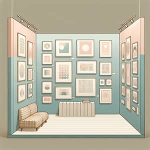 Artistic Display Wall with Pastel Frames | Gallery