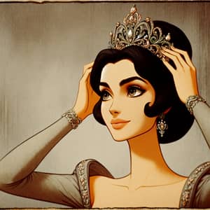 Elegant 1950s Lady in Vintage Tiara | Classic Charm