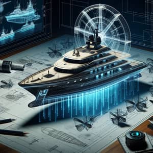 Sophisticated Sea Vessel Design with Mechanical and Electrical Elements
