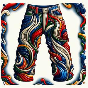 Abstract Pants Art: Vibrant Colors & Unique Patterns