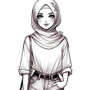 Adorable Tomboyish Woman in Stylish Hijab - Fashion Inspiration