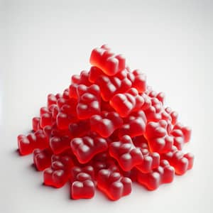 Red Gummy Bears Piled Up | Sweet Candy Delights