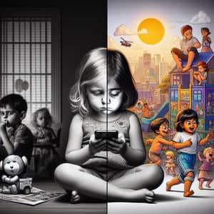 Contrasting Childhood Experiences: Tech vs. Play School